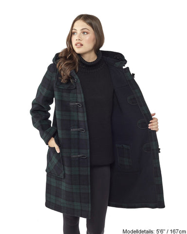 Duffle Coat da donna con bavaglio di corno - Blackwatch