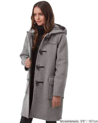 MONTGOMERY ORIGINALE CLASSICO DONNA CON ALAMARI IN CORNO - Grigio Perla